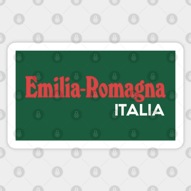 Emilia-Romagna Italia / Retro Italian Region Typography Design Sticker by DankFutura